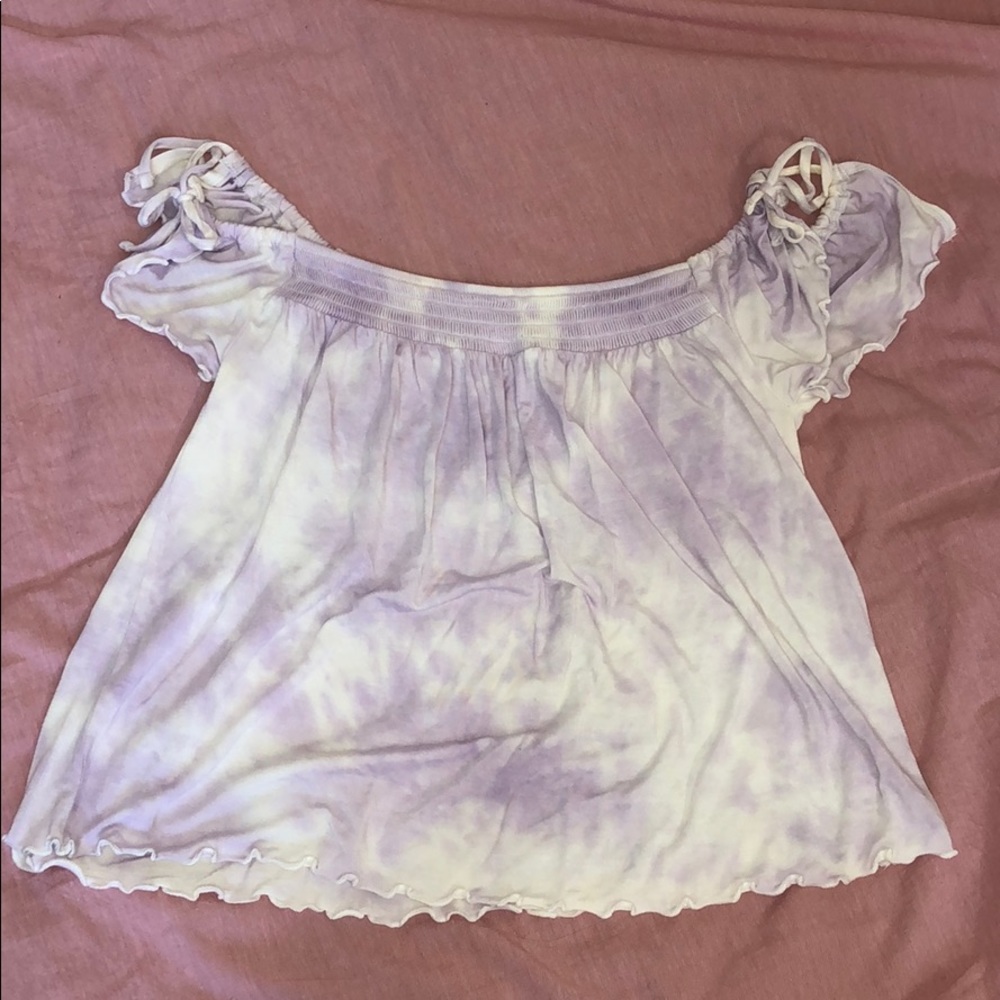 Dreamy tie-dye off the shoulder top